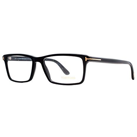 TOM FORD Men's TF 5408 001 Black Clear Rectangular Eyeglasses 56mm