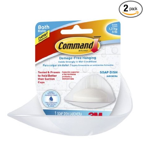 Command Soap Dish, 2-Pack