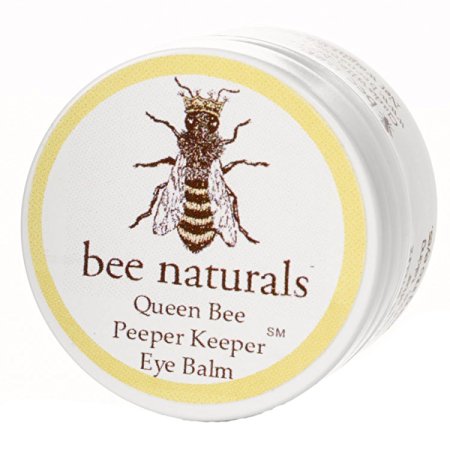 Queen Bee Naturals Best Eye Balm Peeper Keeper - Eyelid Cream Reduces Crows Feet, Wrinkles & Fine Lines - Moisturizes Your Skin - Vitamin E   10 All Natural Nutrient Oils - 0.8 Oz