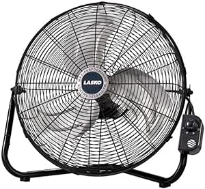 20" High Velocity Fan - with QuickMount   3 Speeds, Black