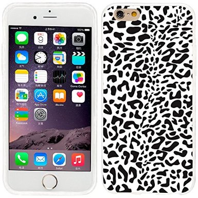 iPhone 6s Case,iPhone 6 Case,Case for iPhone 6 6s 4.7 Inch,ChiChiC [Arty Series] Full Protective Slim Flexible Durable Soft TPU Cases, black white Animal skin Leopard print