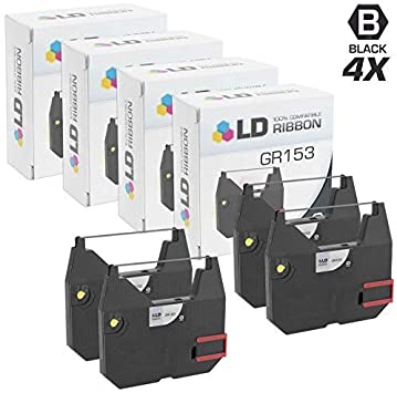 LD Compatible Printer Ribbon Cartridge Replacement for Brother 1030 GR153 (Black, 4-Pack)