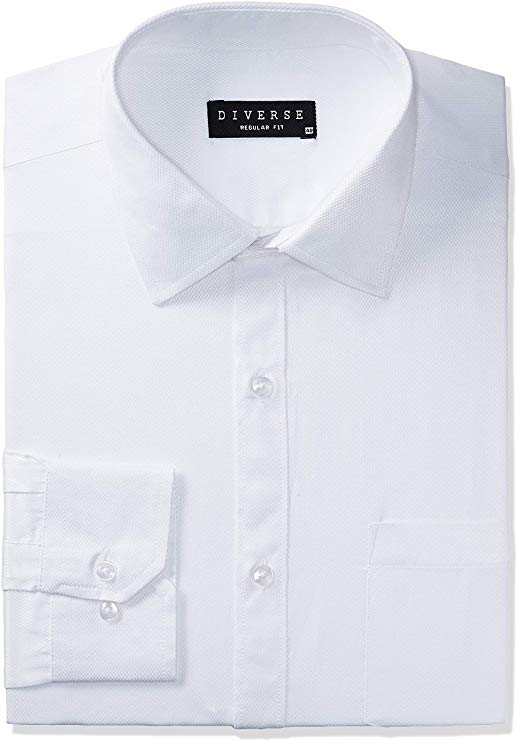 Diverse Men's Solid Slim Fit Cotton Formal Shirt