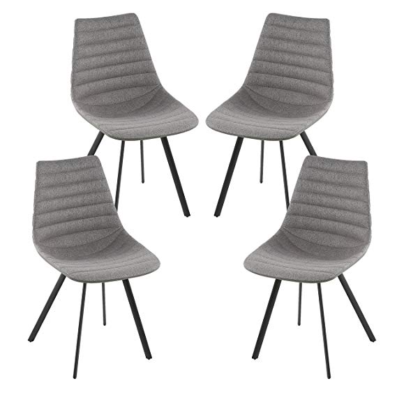 Poly and Bark Mendonica Dining Chair in Dark Grey (Set of 4)