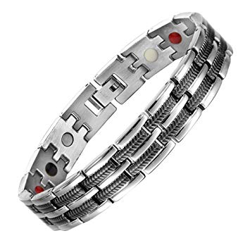 Titanium Bracelet for Men with Magnetic Therapy For Arthritis And Golfer Adjustable size to Fit Your Wrist