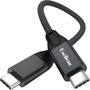 UseBean USB Cケーブル 0.2M,【USB 3.2 Gen 2X2 20Gbpsデータ転送PD対応100W超急速充電】USB Type-Cケーブル,4K/60Hz映像出力 高耐久cタイプ充電ケーブルiPhone 15 Pro Max, MacBook Pro、iPad mini/Pro、Sony Xperia、Galaxy S24 S23等Type C機種対応