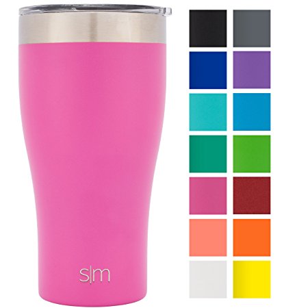 Simple Modern 22oz Slim Cruiser Tumbler - Vacuum Insulated Double-Walled 18/8 Stainless Steel Hydro Travel Mug - Powder Coated Coffee Cup Flask - Cotton Candy Pink