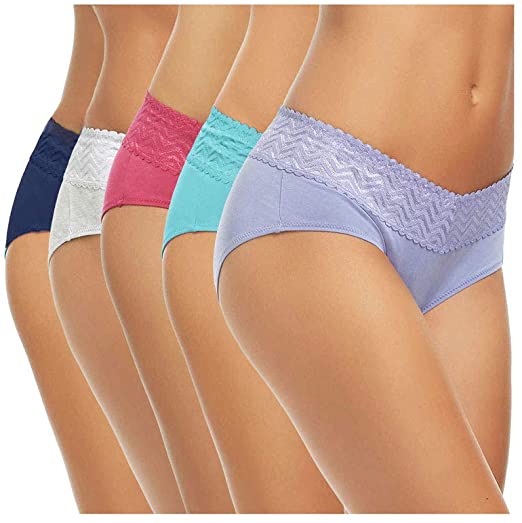 Gloria Vanderbilt Womens 5 Pack Full Coverage Hipster