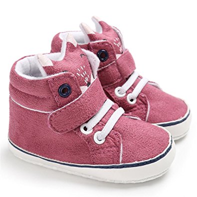 Isbasic Baby Boys Girls High-tops Sneakers Toddler Soft Sole First Walkers Shoes