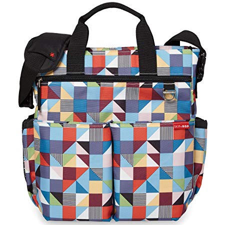 Skip Hop Duo Signature Carry All Travel Diaper Bag Tote with Multipockets, One Size, Prism