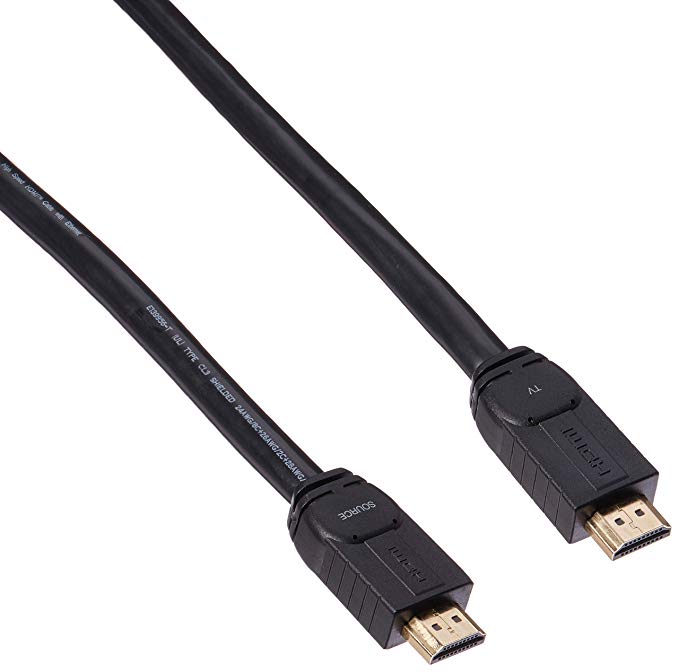 Monoprice High Speed HDMI Cable - 35 Feet - Black, Active, 4K @ 60Hz, HDR, 18Gbps, 24AWG, YUV 4:4:4, CL3 - HOSS