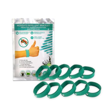Mudder 10 Pack Mosquito Repellent Bracelet Wristband