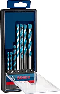 Bosch Professional Coffret de 7x forets Expert CYL-9 MultiConstruction (pour Béton, Ø 5-10 mm, Accessoire Perceuse à percussion)