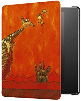 HUASIRU Painting Case for Kindle Oasis 2017/2019 (7 inches, 9th/10th Gens) Cover with Auto Sleep/Wake, Dragon