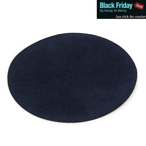 Repair Patches - 4 PCS Elbow Knee Iron-on Velvet Patches, Oval & Navy - by Beaulegan