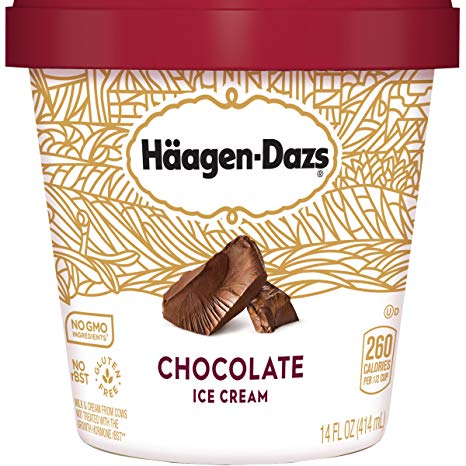Haagen-Dazs, Chocolate Ice Cream, 14 oz (Frozen)
