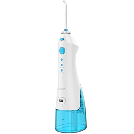 VAVA Cordless Water Dental Flosser for Whole Family - Removes 99% of Plaque, Debris & Tartar, Water Jet, Rechargable Oral Irrigator (3 Water Pressure Modes, 3 Jet Tips, FDA Approved)