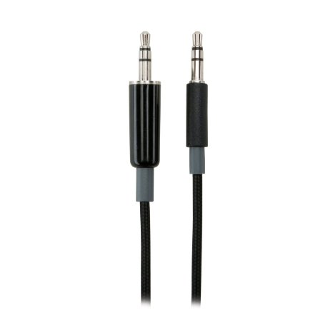 Kensington 4ft/ 1.2m Nylon Braided Premium 3.5mm Auxiliary Audio Cable - Black (K39202US)