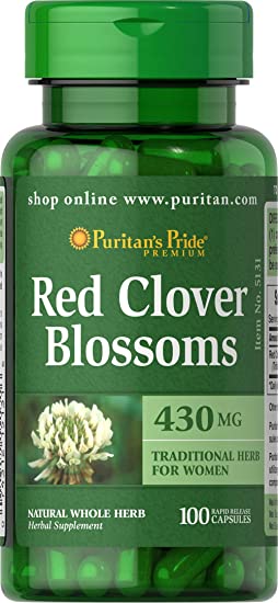 Puritan's Pride Red Clover Blossoms 430 mg-100 Capsules