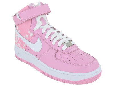 Nike Women's NIKE WOMEN'S AIR FORCE 1 HIGH BASKETBALL SHOES 7 (PERFECT PINK/WHITE)