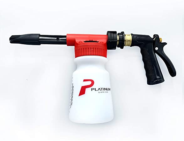 Platinum Series Car Wash Foam Sprayer for Garden Hose, Foaming Nozzle Spray Gun Soap Cannon with Thick Suds, Auto Detailing and Cleaning Accessories