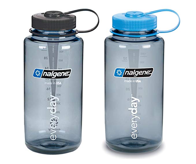 Nalgene 32 ounce (32oz) Wide Mouth (WM) Water Bottles - Set of 2