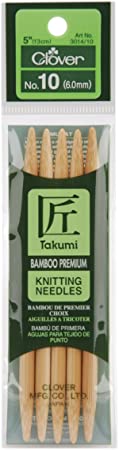 Clover Bamboo Double Point Knitting Needles, 5-Pack