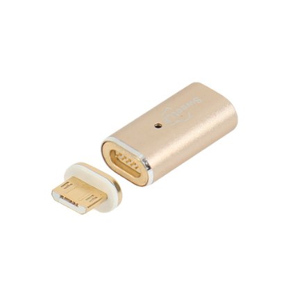 SweetLF Premium Magnetic Micro USB Quick Charge Adapter Converter Compatible with All Micro USB Data Sync Charge Cable,Champagne (Cable Not Included)
