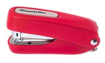 Aria-Plus Half-Strip Mini Compact Stapler with Standard Staples for School, Office, Travel (Red)