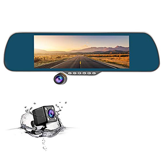 CHICOM Dash Cam Dual Lens auto dvr video recorder registrator dash camera with full hd 1080p 160 degree rearview cam (Black)