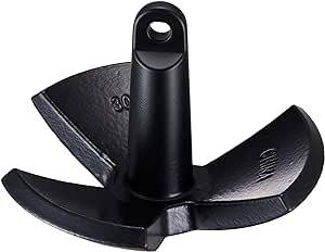 VEVOR River Anchor, 30 LBS Boat Anchor Cast Iron Black Vinyl-Coated, Marine Grade Mushroom Anchor for Boats Up to 30 ft, Impressive Holding Power in River and Mud Bottom Lakes