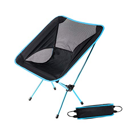 HASLE OUTFITTERS Camping Chairs, Ultralight Chairs, Moon Leisure Chair, Folding camping chair for Travel, Picnic, Beach, Fishing.