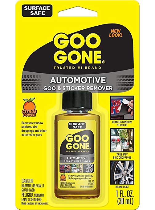 Goo Gone Automotive - Cleans Auto Interiors, Auto Bodies and Rims, Removes Bugs & Stickers - 1 Fl. Oz.