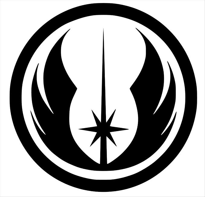 UR Impressions LLC Blk Jedi Order Logo Star Wars Inspired Decal Vinyl Sticker|Cars Trucks Walls Laptop|BLACK|5.5 In|URI289