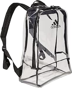 adidas Backpack, Clear/Black, One Size