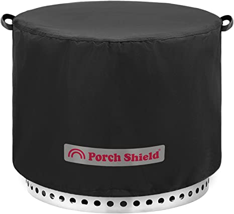 Porch Shield UV-Resistant Solo Stove Yukon Cover - Waterproof Patio Fire Pit Cover Round 32 inch Fits for Solo Stove Yukon, Black