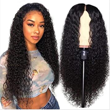 Beauty Forever Malaysian Curly Wigs 13X6 Lace Front Human Hair Wigs Pre Plucked Curly Lace Front Wig with Baby Hair For Black Women Virgin Hair (14, 150% Density)