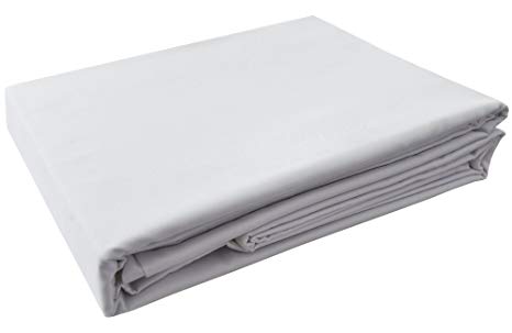 PHF Hotel Collection Flat Sheet 200T Cotton Polyester Percale 1 Sheet Queen Size White