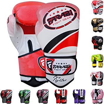 Farabi Boxing Gloves 10oz 12oz 14oz 16oz Boxing Gloves for Training Punching Sparring Punching Bag Boxing Bag Gloves Punch Bag Mitts Muay Thai Kickboxing MMA Martial Arts Workout Gloves Boxing gloves Men Boxing Training Gloves