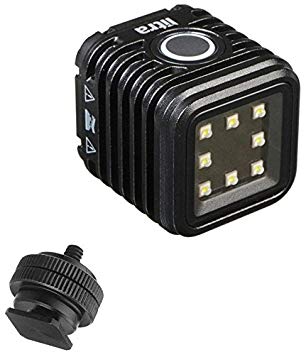 LitraTorch Waterproof Dimmable 8-LED Digital Camera / Camcorder Video Light For DSLR and Action Cameras w/ Ivation On-Camera Hotshoe Mounting Solution