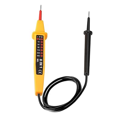 Eightwood 6V~380 V Electric Circuit Tester 8 in 1 AC/DC Voltage Detection Two Pole Probe Pen Continuity Detector Pen Meters Tester