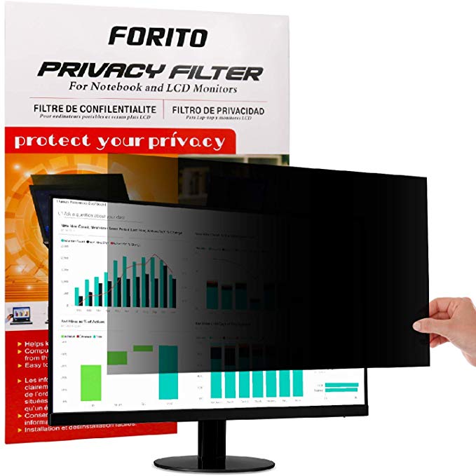23 Inch Monitor Privacy Filter -Anti Glare Screen Protector Compatible Diagonal 23" Widescreen Desktop and All-in-One Monitor with 16:9 Aspect Ratio Screen[20" W x 11.3" H]
