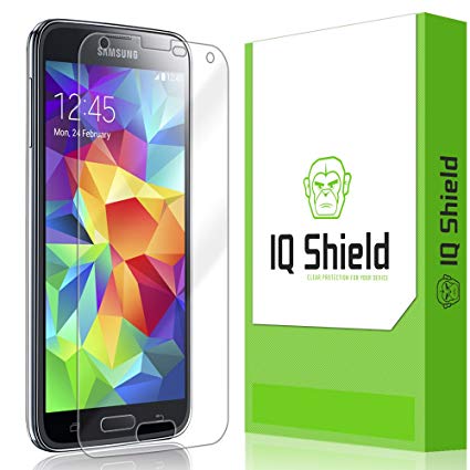 Samsung Galaxy S5 Screen Protector, IQ Shield LiQuidSkin Full Coverage Screen Protector for Samsung Galaxy S5 (Galaxy S V) HD Clear Anti-Bubble Film - with