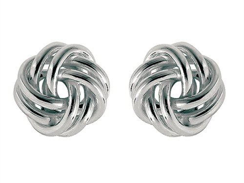 Sterling Silver Love Knot Earrings 10mm