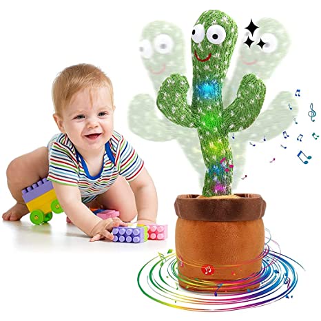 VTech Dancing Cactus Talking Toy Kids Children Plush Electronic Toys Baby Singing Wriggle Voice Recording Repeats What You Say LED Lights sit-to-Stand Ultimate (TOY2201)