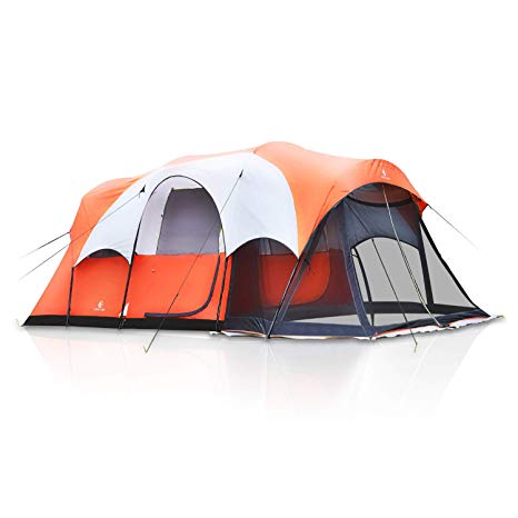 Camping World 6 Person Tent for Camping Dome Tent with Screen Room Lightweight and Portable with Carry Bag