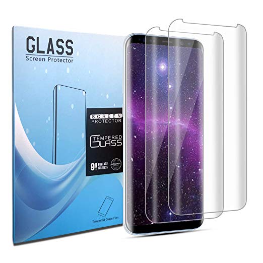 Screen Protector Tempered Glass for Samsung Galaxy S8 [9H Hardness][Ultra Clear][Anti Scratch][Bubble Free][2 Pack] HD Clear Tempered Glass Screen Protector Film for Samsung Galaxy S8