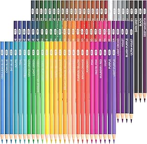 Shuttle Art 80 Crayon de Couleurs Professionnel, Boîte Crayon de Couleur Gras avec Noyau Souple Couleurs Numérotées, Malette Crayon de Couleur pour Adulte Débutant Professionnel pour Dessin Coloriage