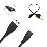Niutop Black Replacement USB Charger Cable for Fitbit Charge Hr Band Wireless