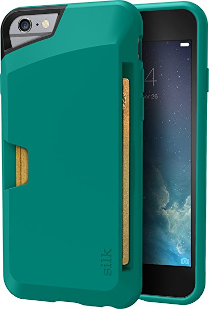 iPhone 6/6s Wallet Case - Vault Slim Wallet for iPhone 6/6s (4.7") by Silk - Ultra Slim Protective Phone Cover (Pacific Green)